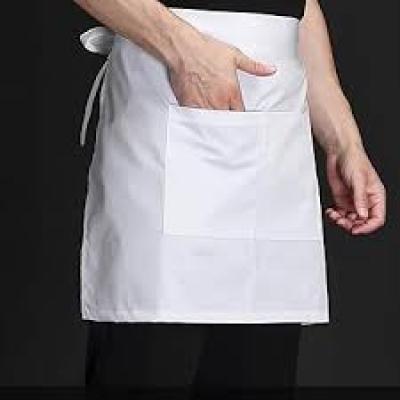 White Chefs Half Apron